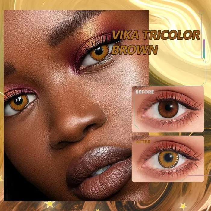 ��U.S Warehouse��Vika tricolor brown  Contact Lenses