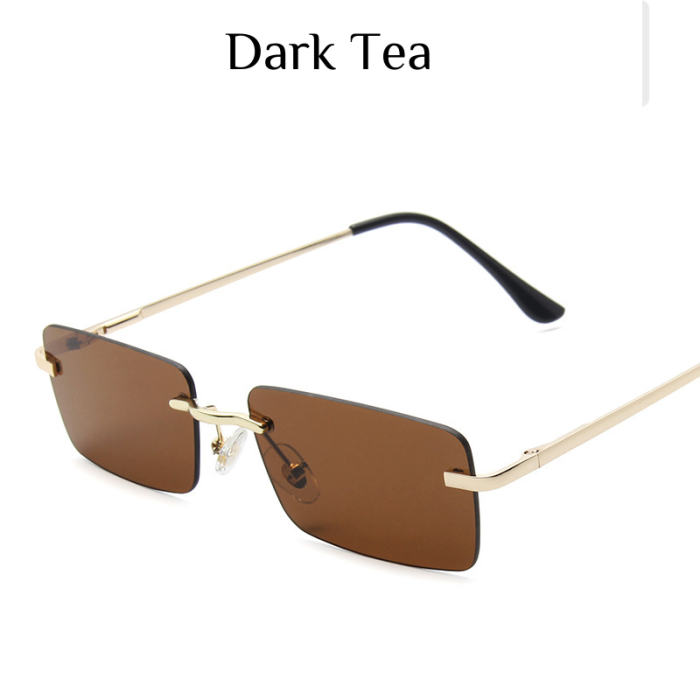 ��LENSPOEM��Rimless square marine sunglasses