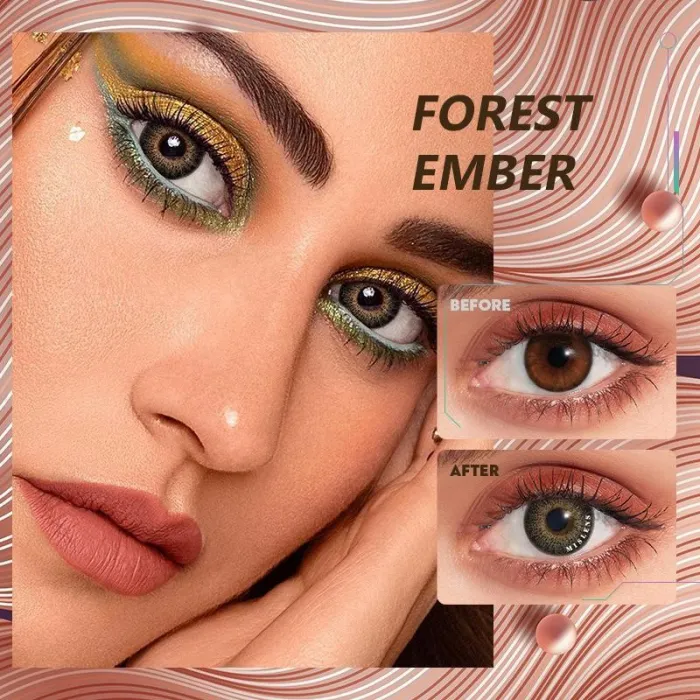 ��U.S Warehouse��1-Day Forest Ember Brown Daily Contact Lenses(5 Pairs)