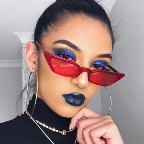 ��LENSPOEM��Square Horn Plain Sunglasses