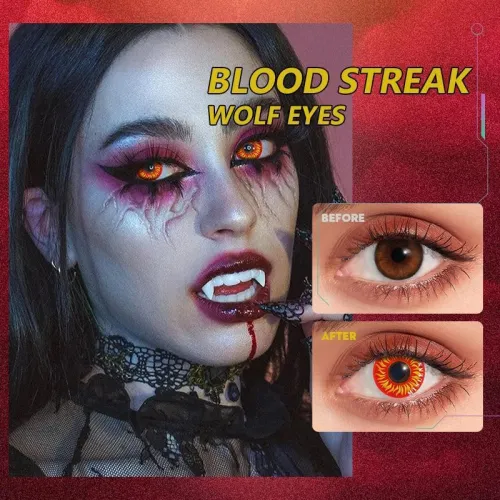 ��U.S Warehouse��Blood Streak WOLF EYES Contact Lenses