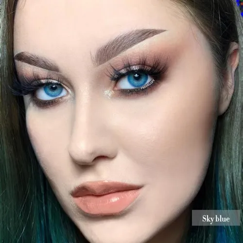 ��LENSPOEM��Sky Blue Colored Contact Lenses