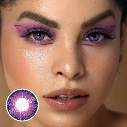 ��U.S Warehouse��1-Day Tricolor purple Daily Contact Lenses(5 Pairs)