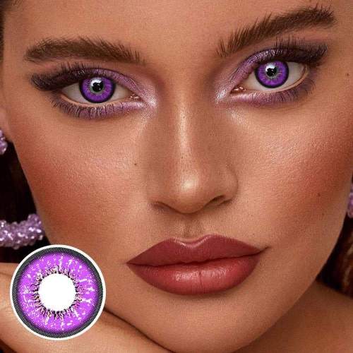��US Warehouse�� Love Words Purple Colored Contact Lenses Yearly