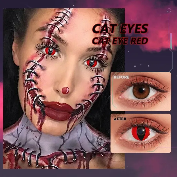 ��U.S Warehouse��Cat Eyes Red Contact Lenses
