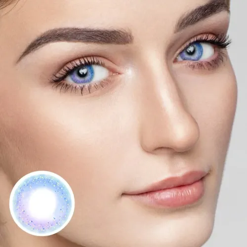 ��LENSPOEM��Neon Blue Colored Contact Lenses