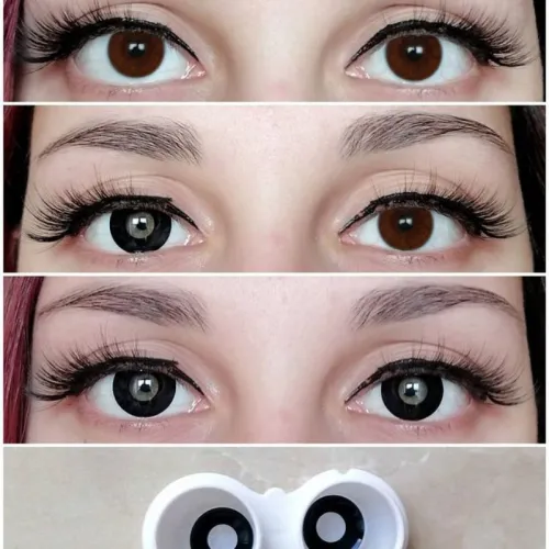 ��LESPOEM��Black Block Crazy Contact Lenses