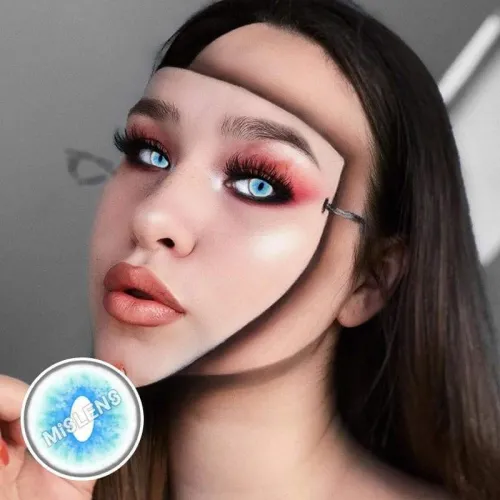 ��LENSPOEM��Ragdoll Cat Blue Colored Contact Cosplay Lenses