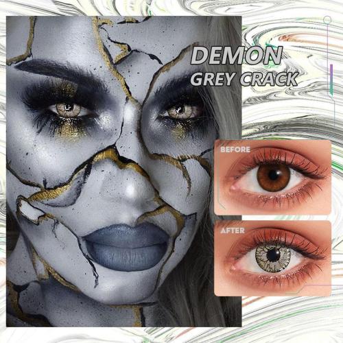 ��U.S Warehouse��Demon Grey crack Contact Lenses