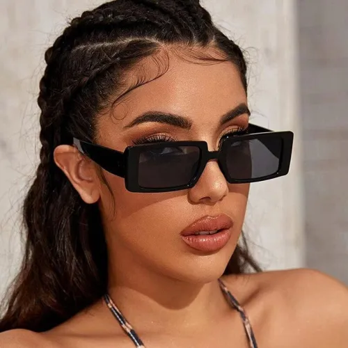 ��LENSPOEM��Fashion Rectangle Sunglasses
