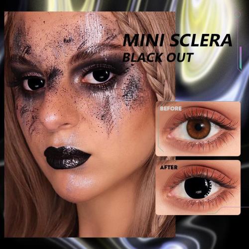 ��U.S Warehouse��Mini Sclera Black out Contact Lenses