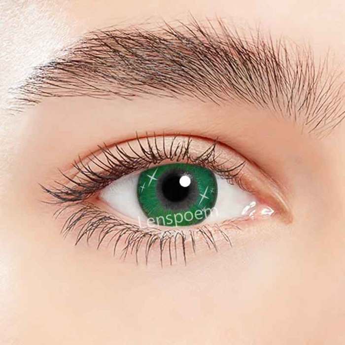 ��LENSPOEM�� Spark Green Contact Lenses Yearly
