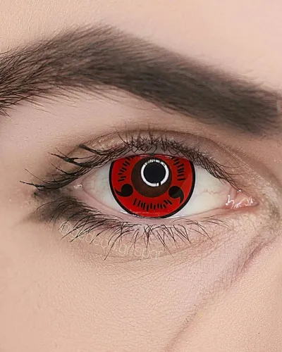 ��LENSPOEM��Red Sasuke Uchiha Anime Cosplay Contact Lenses