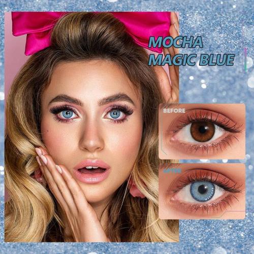 ��U.S Warehouse��MOCHA Magic Blue Contact Lenses