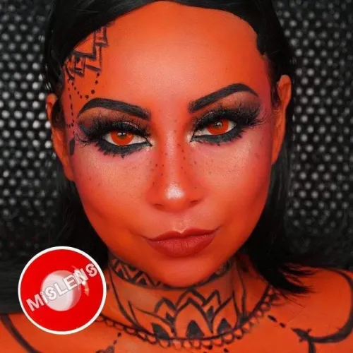 ��LENSPOEM��Vampire Block Mimi Sclera Crazy Cosplay Contact Lenses