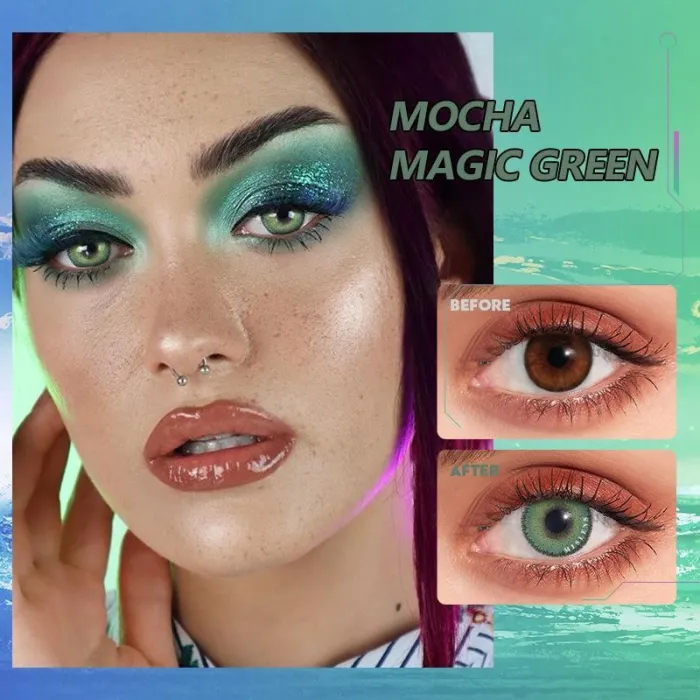 ��U.S Warehouse��MOCHA Magic Green Contact Lenses