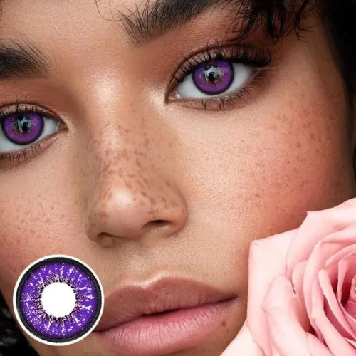 ��LENSPOEM��Love Words Purple Colored Contact Lenses