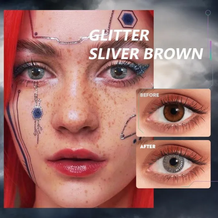 ��U.S Warehouse��1-Day Sliver brown Daily Contact Lenses(5 Pairs)
