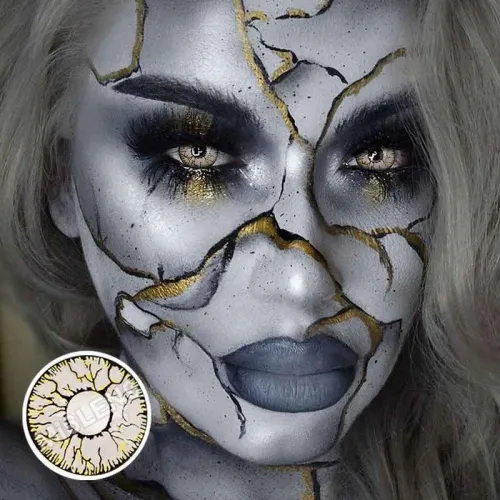 ��U.S Warehouse��Demon Grey crack Contact Lenses