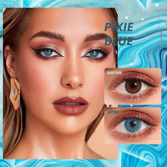 ��U.S Warehouse��1-Day Pixie blue Daily Contact Lenses(5 Pairs)