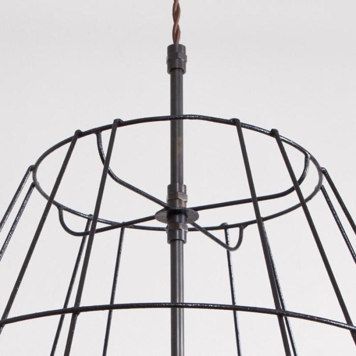 Vintage Lampshade Frame Chandelier