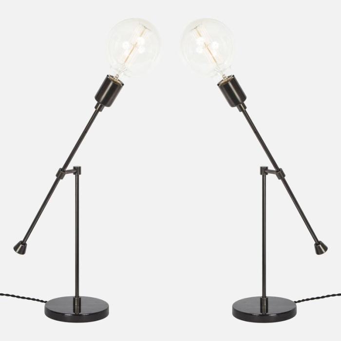 Counterbalance Bare Bulb Table Lamp