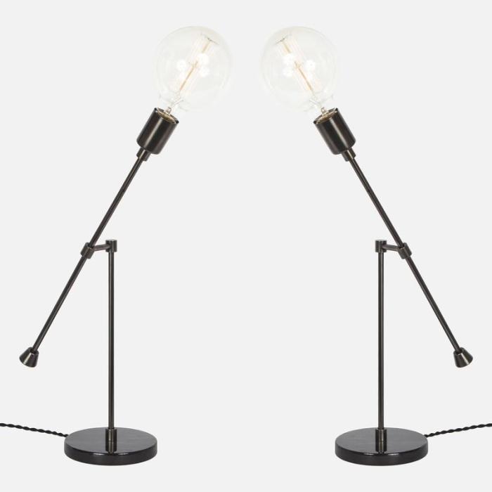 Counterbalance Bare Bulb Table Lamp