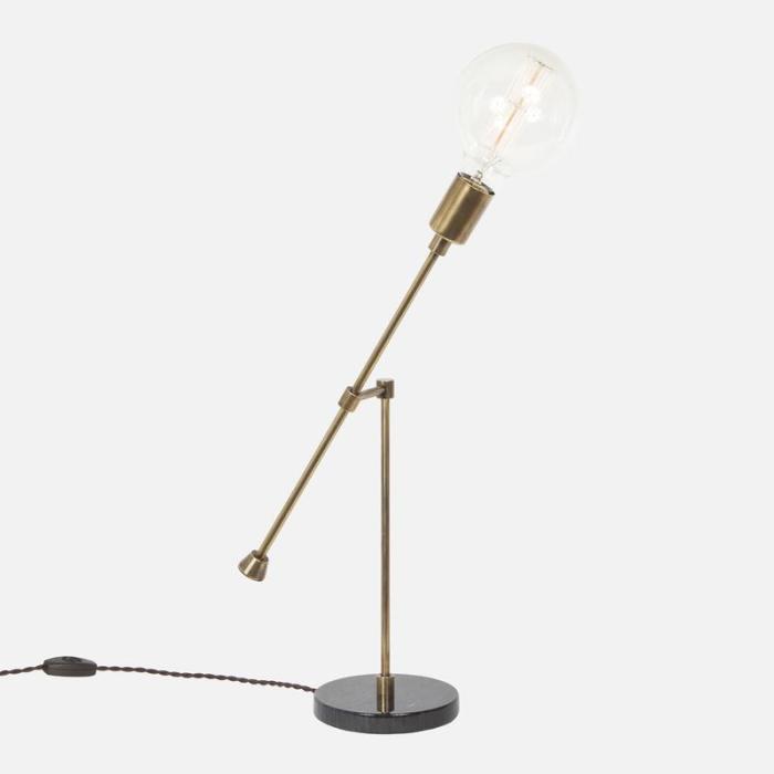 Counterbalance Bare Bulb Table Lamp