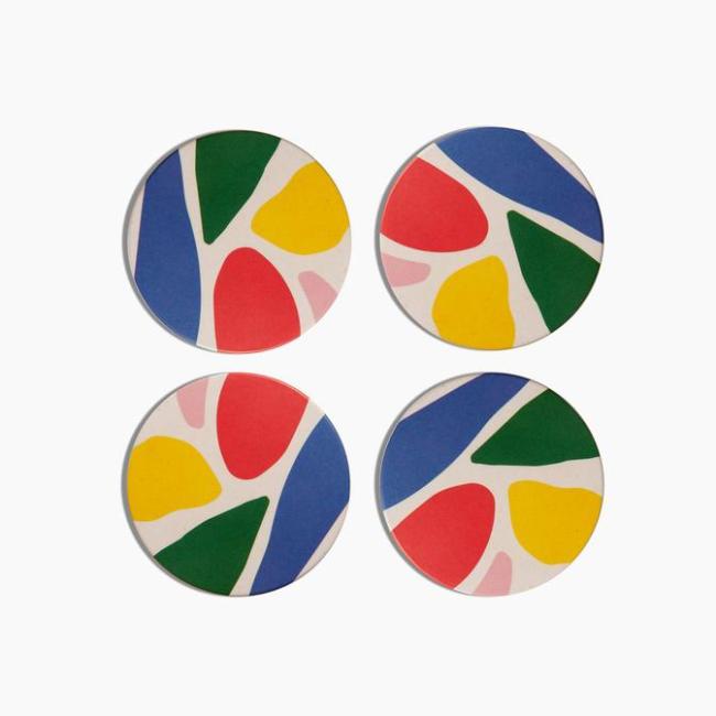 Abstract Bamboo Coasters