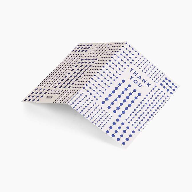 Blue Pattern Thank You Card