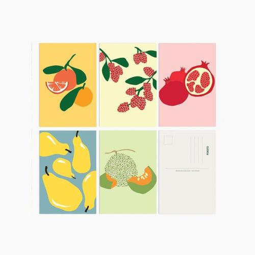 Modern Fruit Postcards