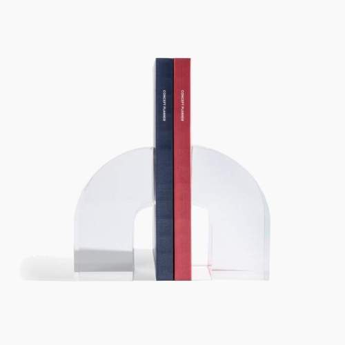 Lucite Arc Bookends