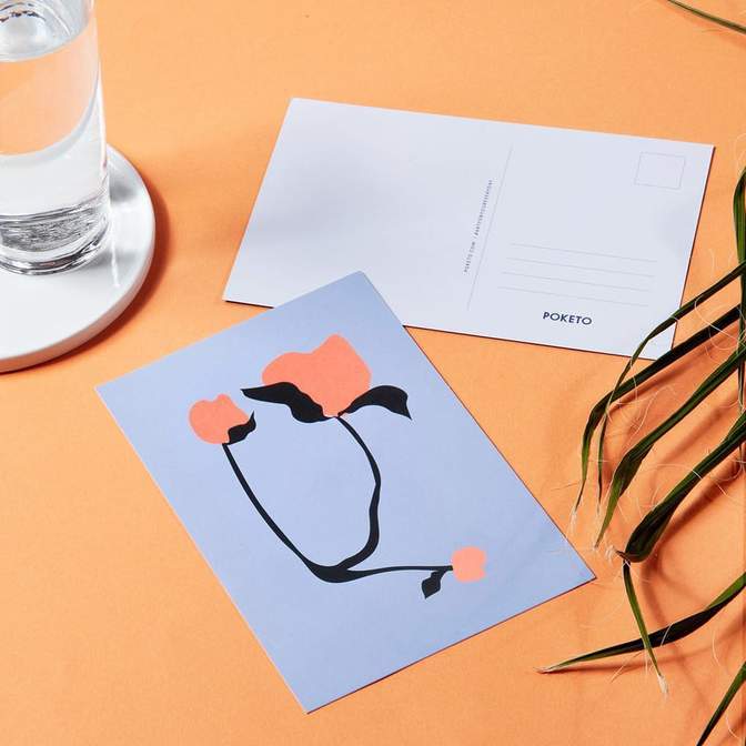 Abstract Flora Postcards