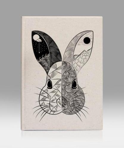 Rabbit canvas notebook