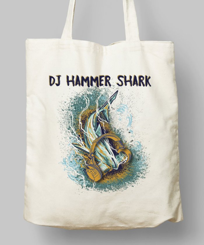 Shark DJ Tote Bag