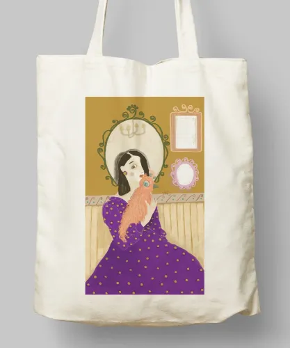 Girl and Bird Tote Bag