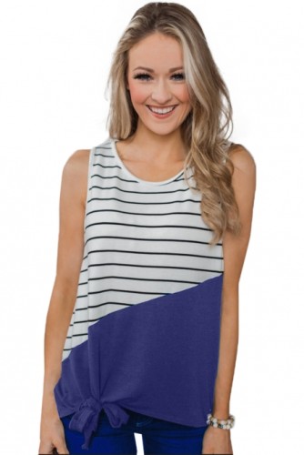Blue Time of Our Lives Striped Tank