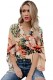 Apricot V Neck Floral Kimono Top