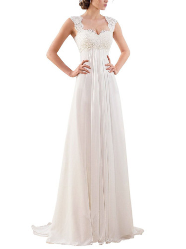 SIQINZHENG Women's Sweetheart Full Lace Beach Wedding Dress Mermaid Bridal Gown