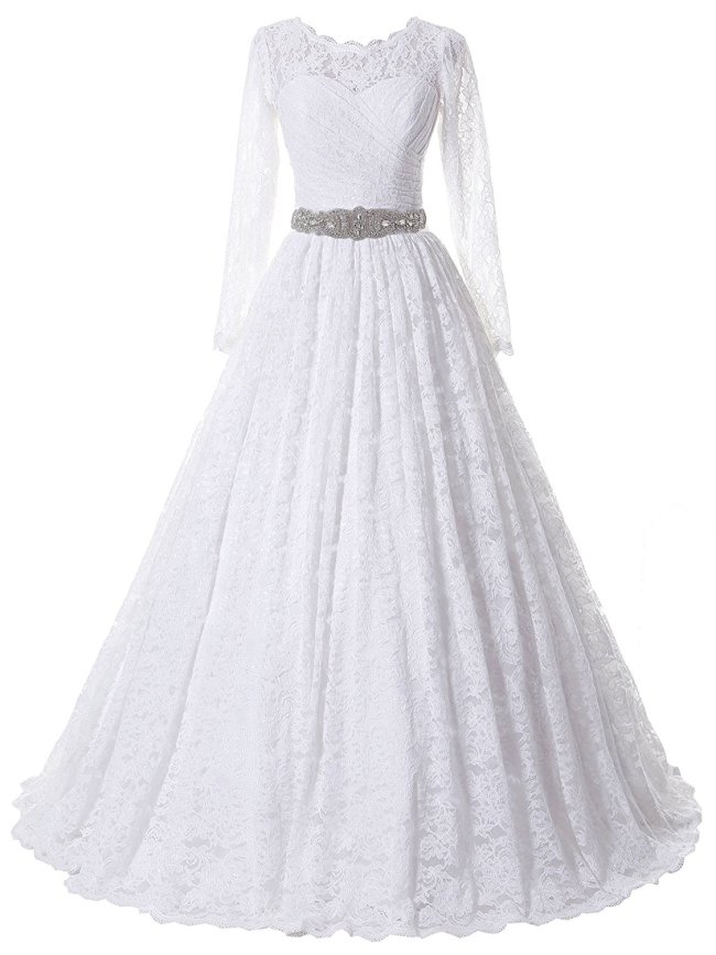 Jdress Women's Vintage Short Tea Length Lace Wedding Dresses for Bride 2017