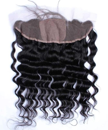 Loose Wave 13x4 Lace Frontal Closure With 4x4 Silk Base