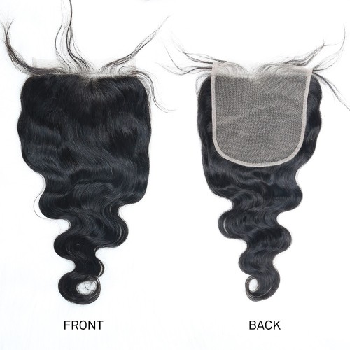 Body Wave 6x6 Lace Closure Bleached Knots Brazilian Human Virgin Hair Closure Pre Plucked With Baby Hair Free Part