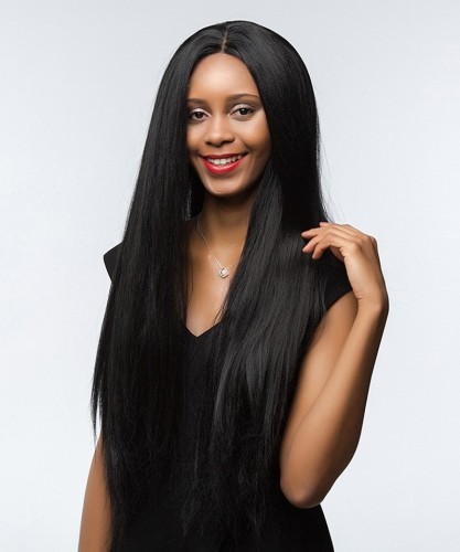 SALE!Brazilian Yaki Straight 13x6 Lace Front Human Hair Wigs 150% Density Pre Plucked Deep Part Wig