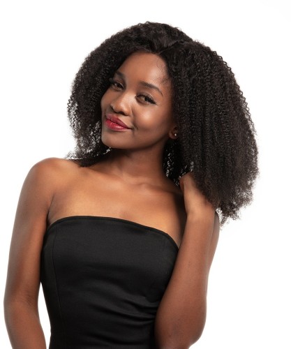 Afro Kinky Curly Brazilian Virgin Hair Weave Double Weft Human Hair 3 Bundles