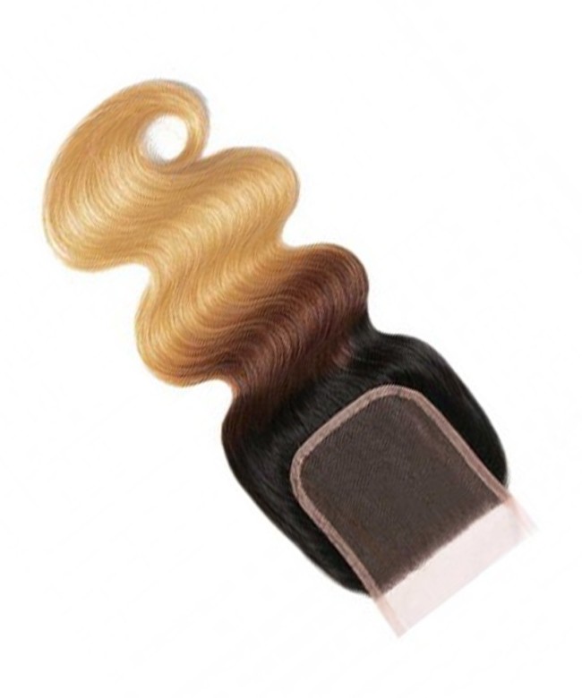 Brazilian Body Wave Lace Frontal Closure 4x4 Ombre
