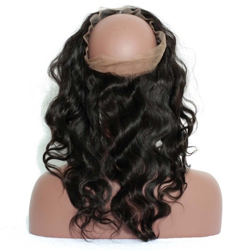 Pre Plucked 360 Lace Frontal Closure Body Wave With Baby Hair Free Part