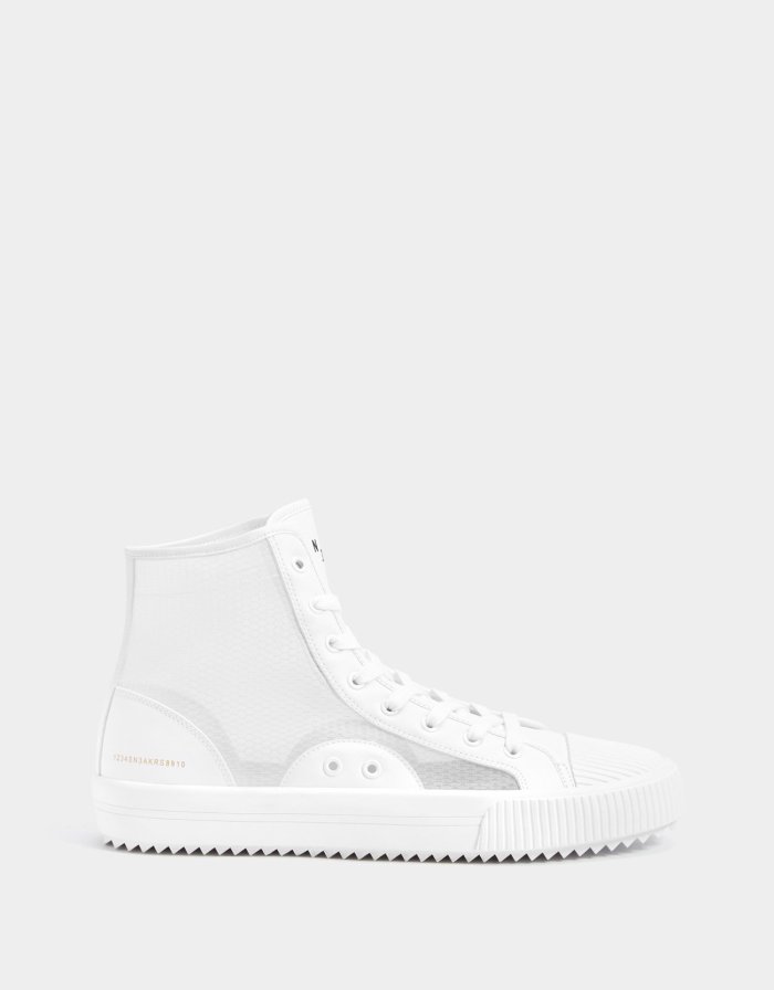 Men’s transparent high-top trainers