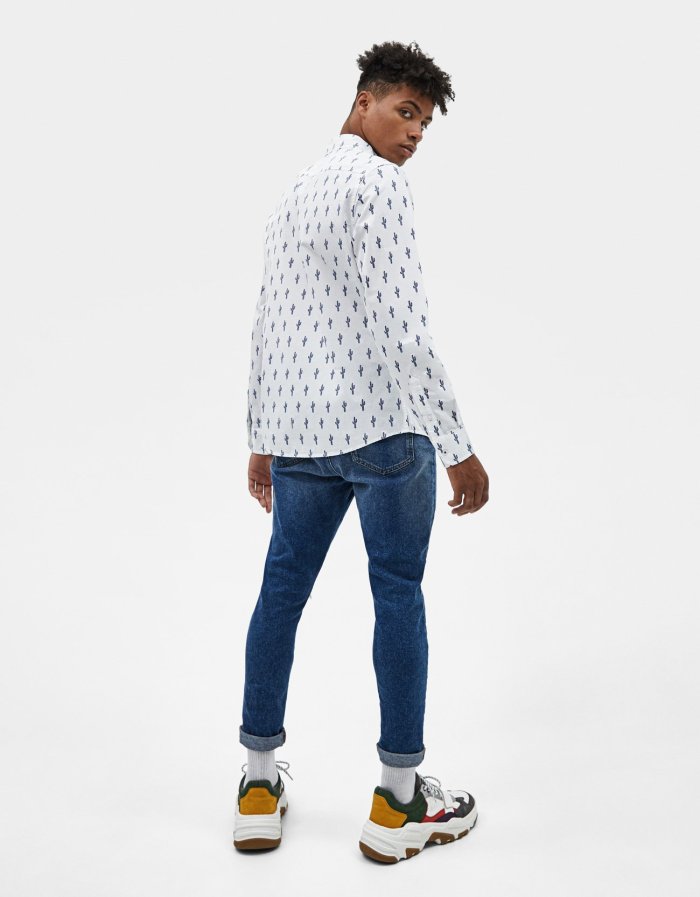 Regular fit long shirt