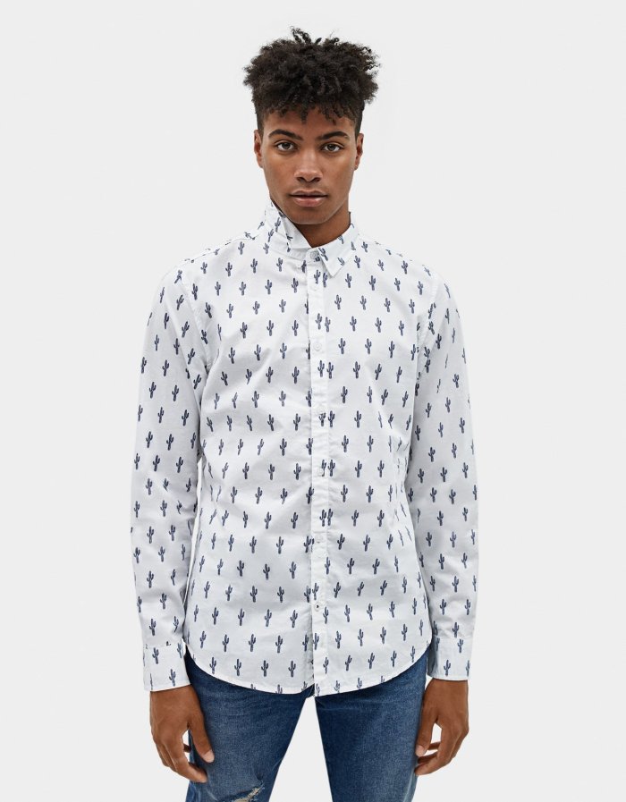 Regular fit long shirt