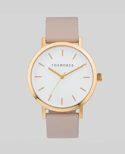 Polished Rose Gold Blush Leather 1